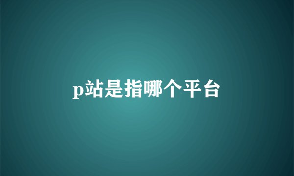 p站是指哪个平台