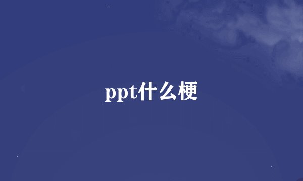 ppt什么梗
