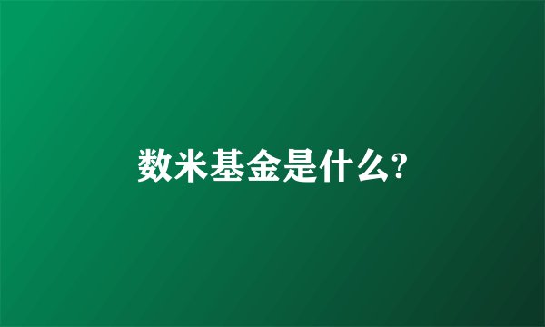 数米基金是什么?
