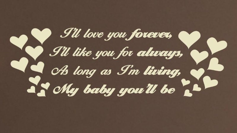 i love you forever是什么意思?