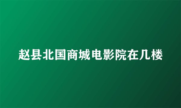 赵县北国商城电影院在几楼
