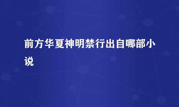 前方华夏神明禁行出自哪部小说