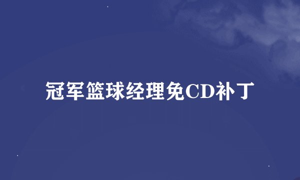冠军篮球经理免CD补丁