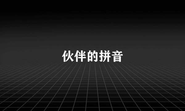 伙伴的拼音