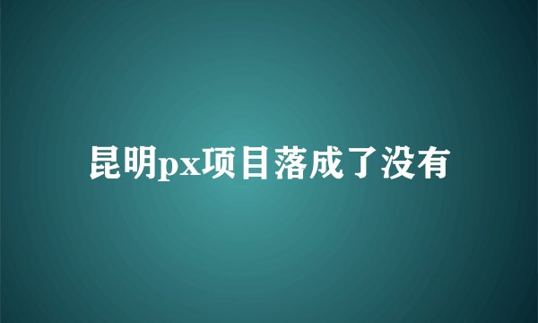昆明px项目落成了没有