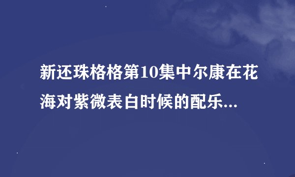 新还珠格格第10集中尔康在花海对紫微表白时候的配乐是什么？ 还珠三里好像也有。