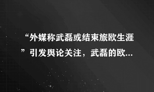 “外媒称武磊或结束旅欧生涯”引发舆论关注，武磊的欧洲生涯结束了吗？