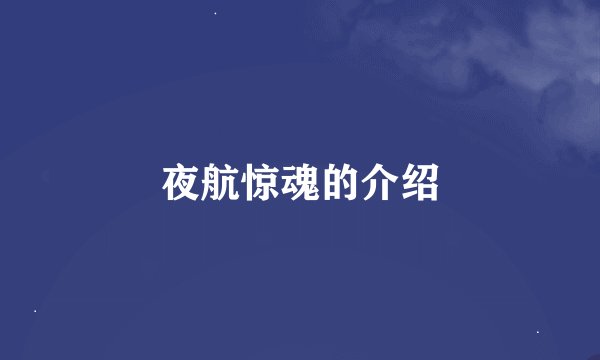 夜航惊魂的介绍
