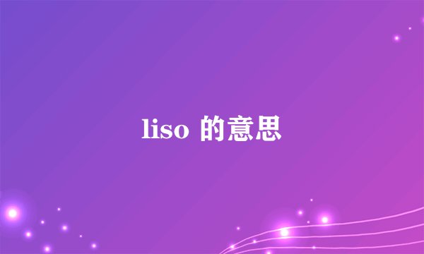 liso 的意思