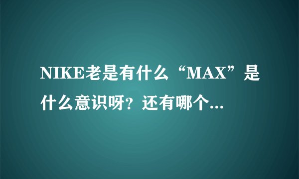 NIKE老是有什么“MAX”是什么意识呀？还有哪个“AIR”是什么意识呀？要详细！！！