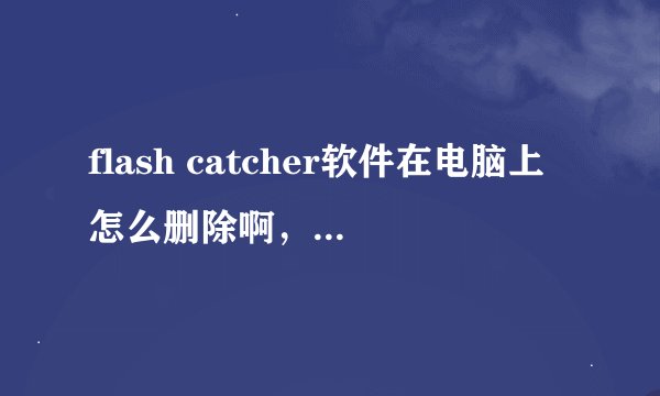 flash catcher软件在电脑上怎么删除啊，讲解要详细一点，谢谢了！
