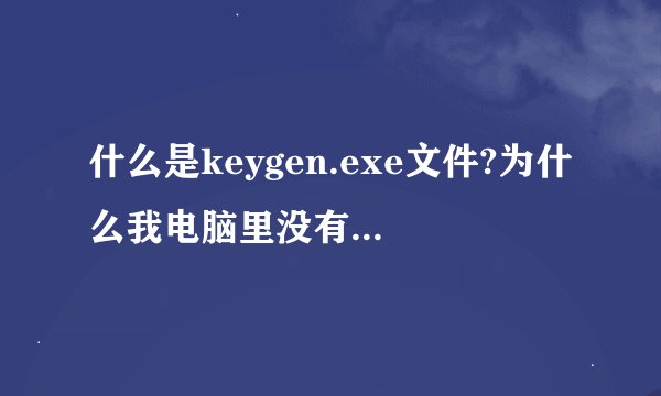 什么是keygen.exe文件?为什么我电脑里没有?起什么作用?