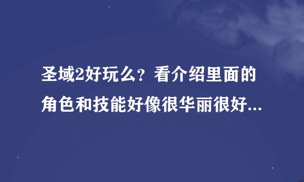 圣域2好玩么？看介绍里面的角色和技能好像很华丽很好看，想玩一下，希望玩过的人能来发表下看法