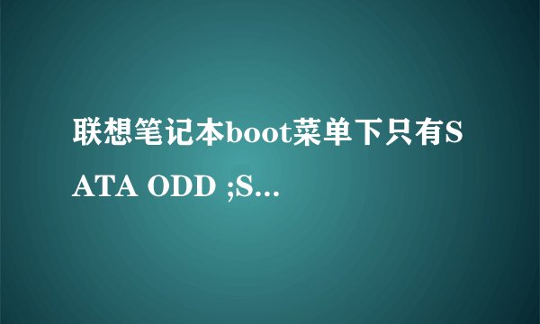 联想笔记本boot菜单下只有SATA ODD ;SATA HDD ;Network Boot 分表代表优先启动什么？？你弄懂没？