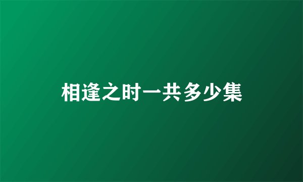 相逢之时一共多少集