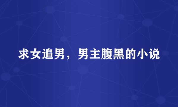 求女追男，男主腹黑的小说