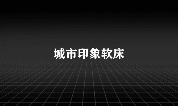 城市印象软床