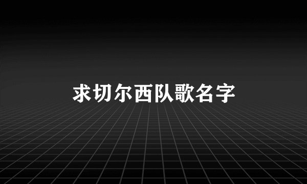 求切尔西队歌名字