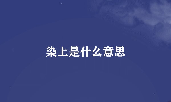 染上是什么意思
