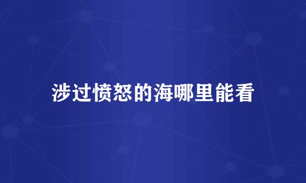 涉过愤怒的海哪里能看