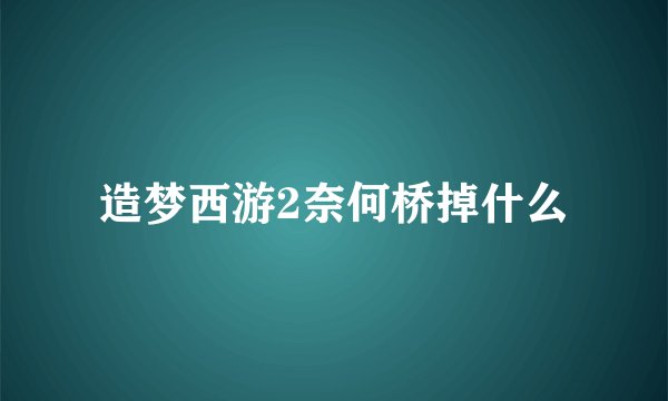 造梦西游2奈何桥掉什么
