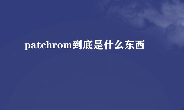 patchrom到底是什么东西