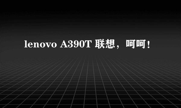 lenovo A390T 联想，呵呵！