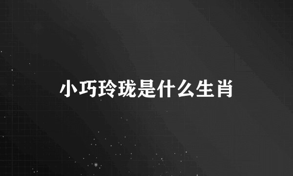 小巧玲珑是什么生肖