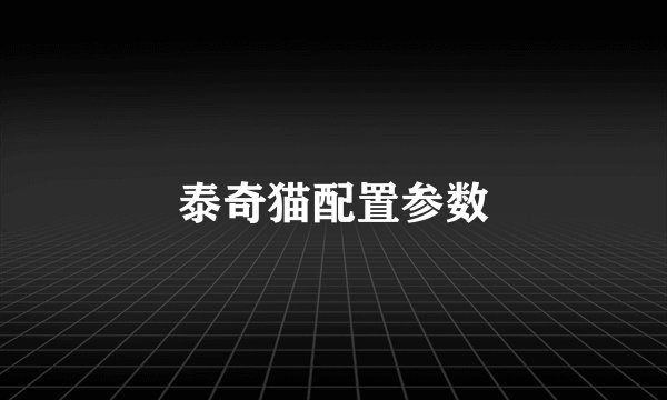 泰奇猫配置参数