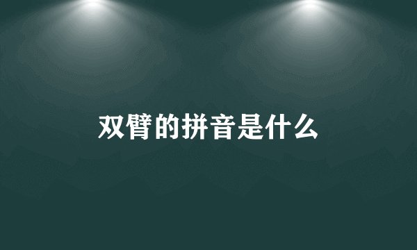 双臂的拼音是什么