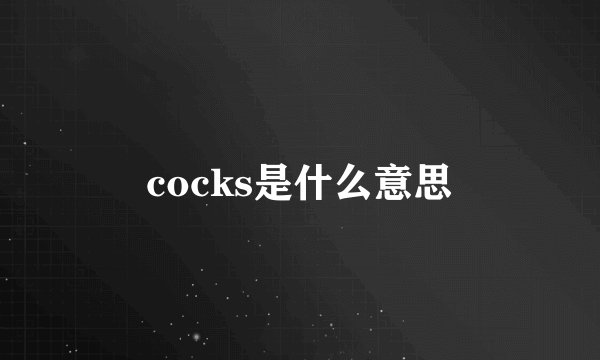 cocks是什么意思