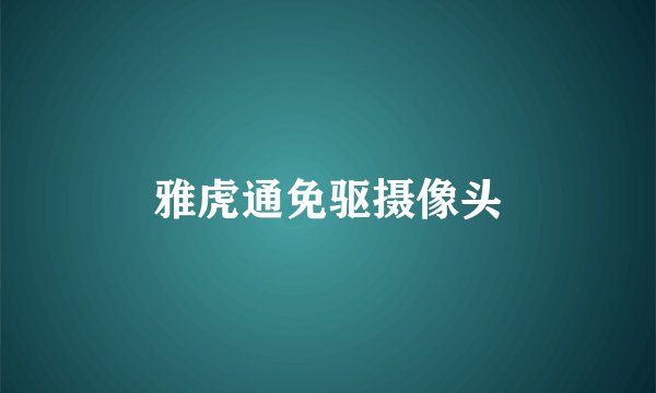 雅虎通免驱摄像头