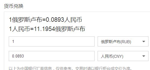 16万卢布等于多少人民币
