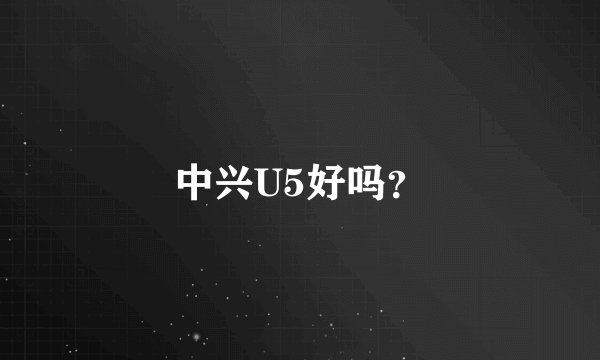 中兴U5好吗？