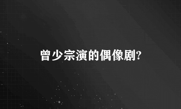 曾少宗演的偶像剧?