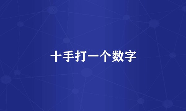 十手打一个数字