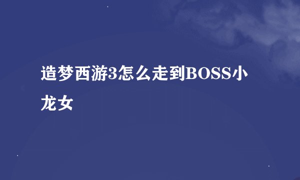 造梦西游3怎么走到BOSS小龙女