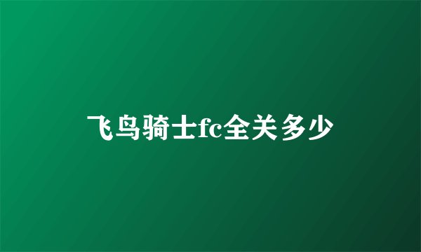 飞鸟骑士fc全关多少