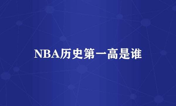 NBA历史第一高是谁