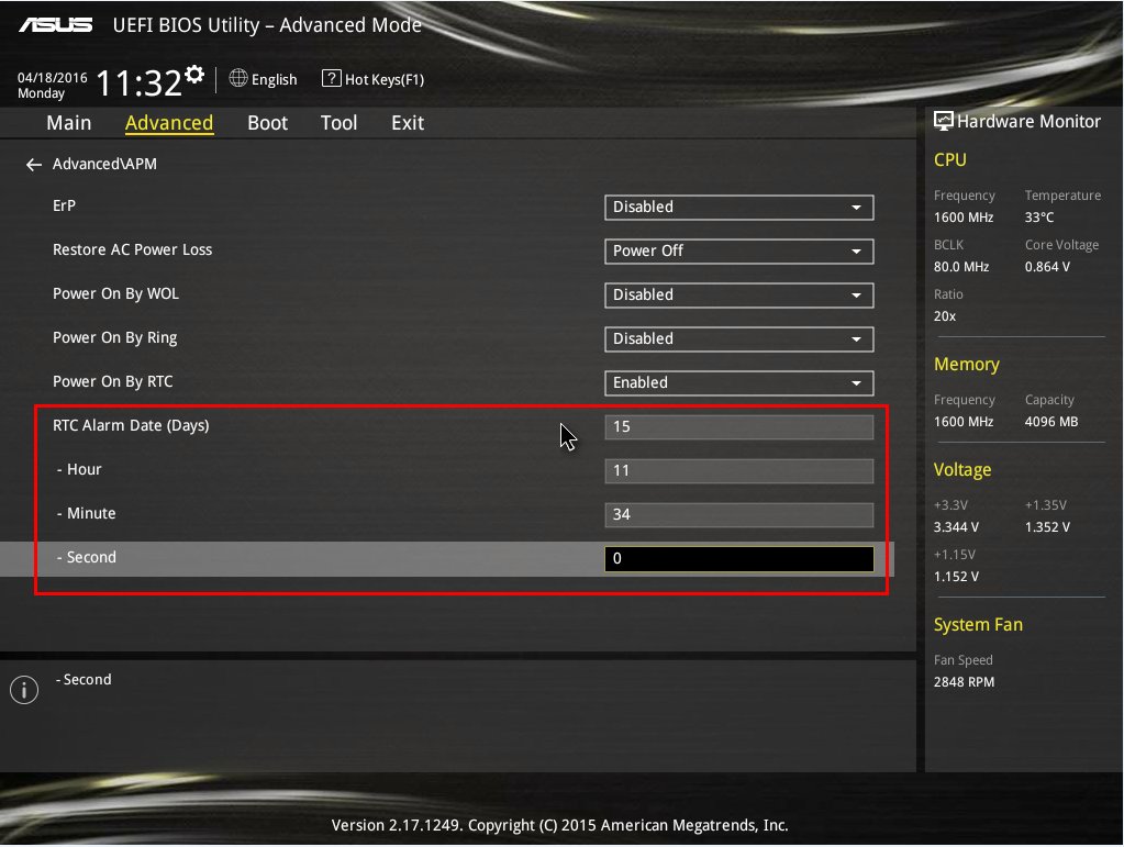 电脑怎么设置定时开机？