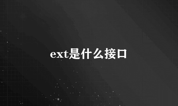 ext是什么接口