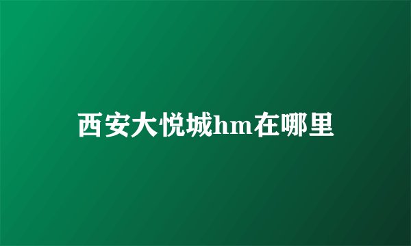 西安大悦城hm在哪里