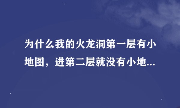 为什么我的火龙洞第一层有小地图，进第二层就没有小地图了，谁能解决我给分