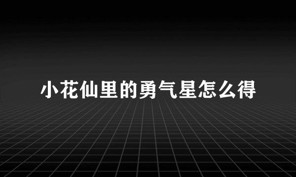 小花仙里的勇气星怎么得