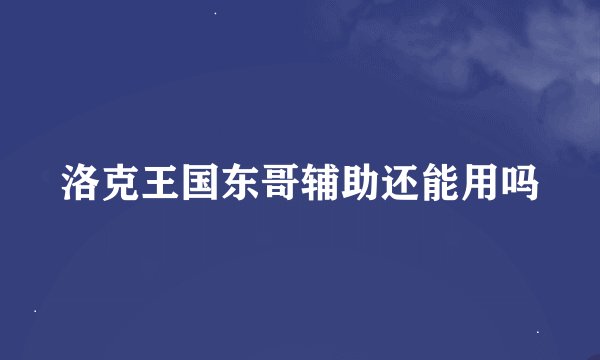 洛克王国东哥辅助还能用吗