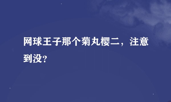 网球王子那个菊丸樱二，注意到没？