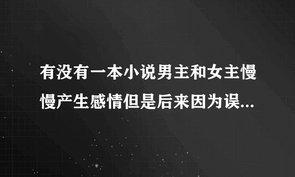 有没有一本小说男主和女主慢慢产生感情但是后来因为误会男主和女主分手，男主一下子变成白发，然后变得很
