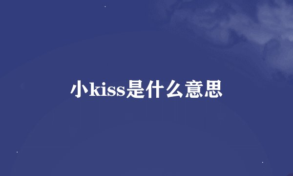 小kiss是什么意思