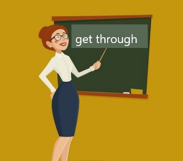 get through的用法