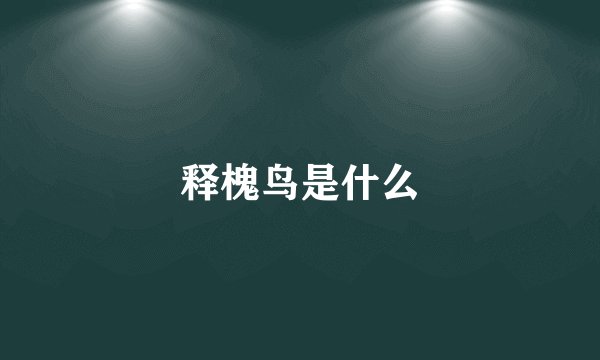 释槐鸟是什么